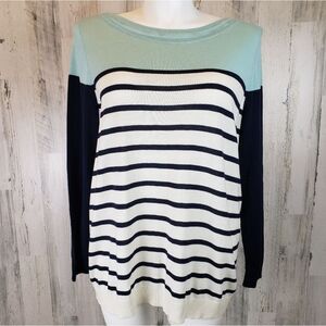 Talbots Striped Colorblock Sweater Sz 2X